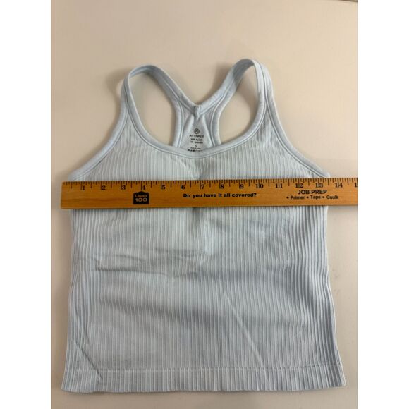 Attraco Light Blue Racerback Tank Top Built In Bra Activewear Women's S Small - Picture 5 of 8